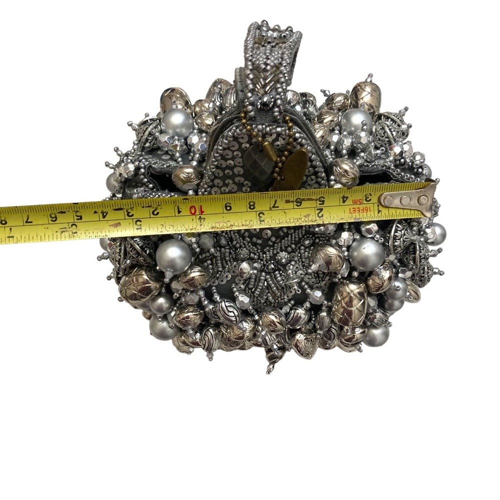 Mary Frances gray evening bag silver rare - Picture 8 of 9